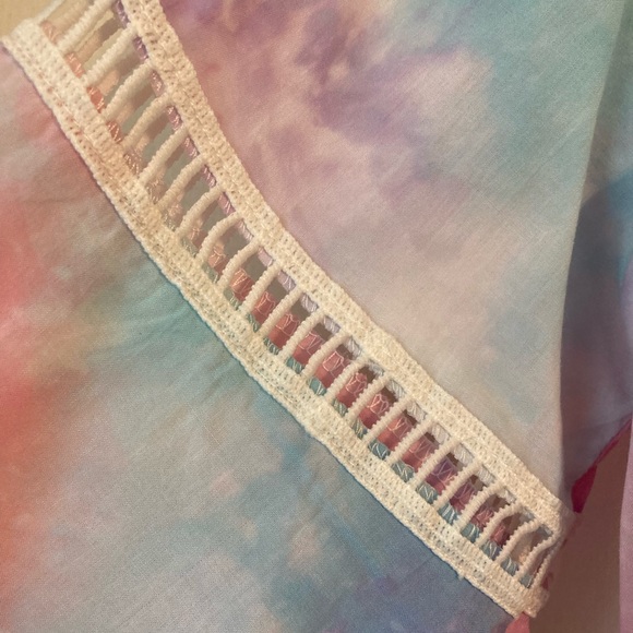 NWT WonderLust LA 3/4 Sleeve Tie-Dye Boho Tunic Sz L - Picture 12 of 13